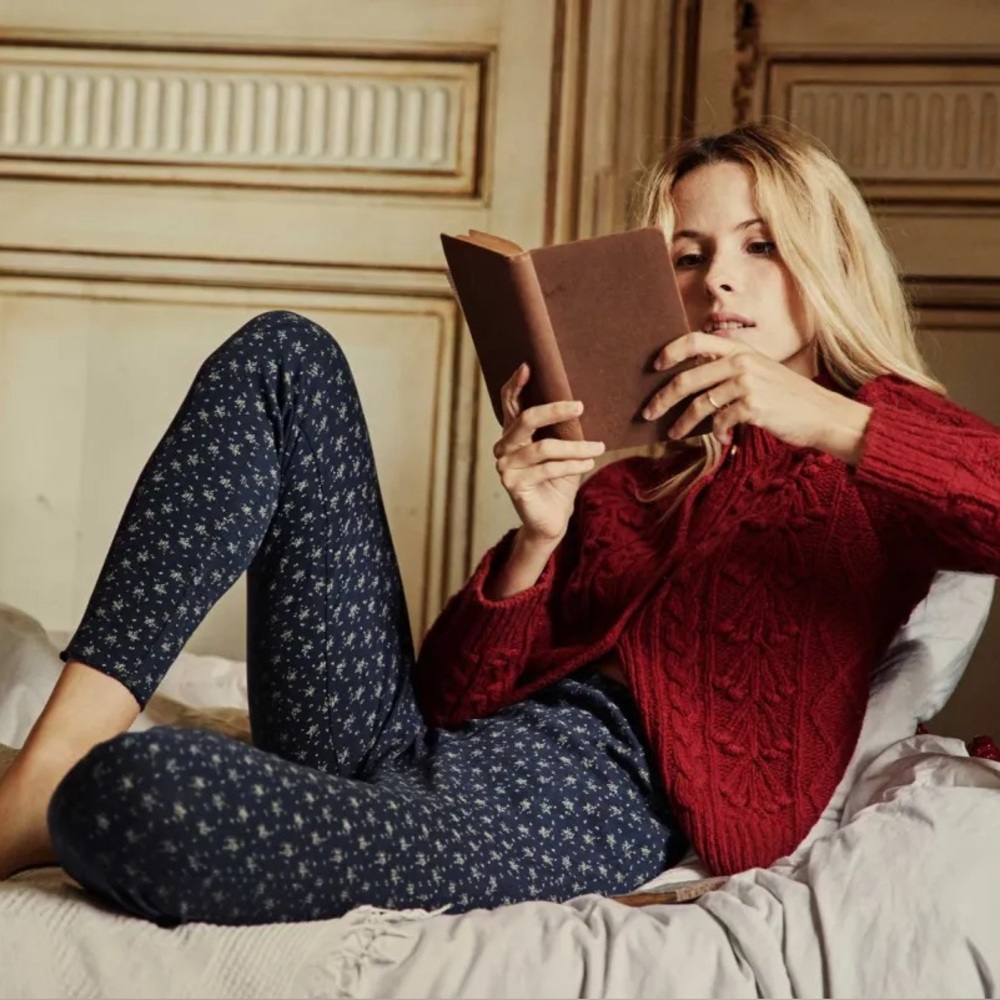 Doen Rhea Navy Pointelle lounge pants xs